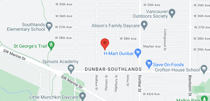 map of 3861 W 39TH AVENUE